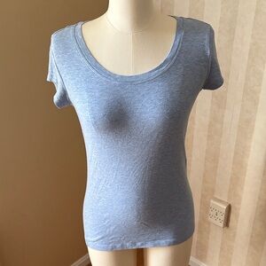 Cynthia Rowley Heather Blue Short Sleeve Tee